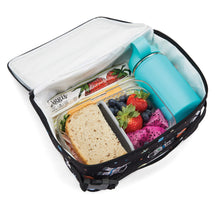 Load image into Gallery viewer, PackIt Freezable Classic Lunch Box, Black, Built with EcoFreeze® Technology, Collapsible, Reusable, Zip Closure With Zip Front Pocket and Buckle Handle, Designed for Fresh Lunches