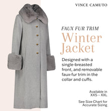 Load image into Gallery viewer, Vince Camuto Winter Coats, Women Single-Breasted Fur Collar Cuffed Womens Jacket