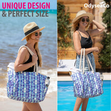 Load image into Gallery viewer, Beach Bags for Women - Large Beach Tote Bag - Beach Bags Waterproof Sandproof