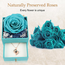 Load image into Gallery viewer, Valentines Day, Birthday Gifts Preserved Real Rose with Necklace Eternal Roses Forever Flowers Gifts