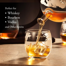 Load image into Gallery viewer, Elegant Design Whiskey Decanter Globe Set for Men with 4 Glasses, The Best Gift For Him, Valentine&#39;s Day Gift