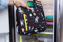 Load image into Gallery viewer, PackIt Freezable Classic Lunch Box, Black, Built with EcoFreeze® Technology, Collapsible, Reusable, Zip Closure With Zip Front Pocket and Buckle Handle, Designed for Fresh Lunches