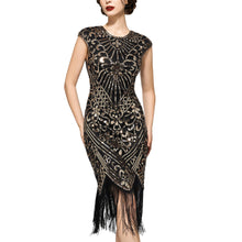 Load image into Gallery viewer, SWEETV Women&#39;s Flapper Dresses 1920s Great Gatsby Dresses Sequin Fringed Roaring 20s Cocktail Dress