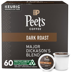 Peet's Coffee, Dark Roast K-Cup Pods for Keurig Brewers - Major Dickason's Blend