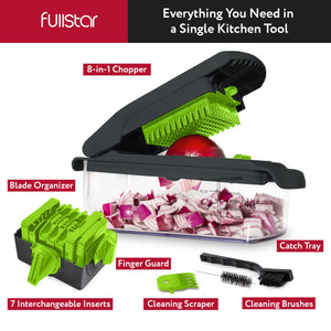 Fullstar Vegetable Chopper - Food Chopper - Onion Chopper - Vegetable Slicer & Spiralizer - Veggie Chopper with Container - Kitchen Gadgets - Home Essentials - Kitchen Accessories