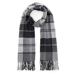 Men's Winter Scarf Warm Long Plaid Classic Tassel Scarf for Women