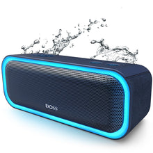 Load image into Gallery viewer, DOSS Bluetooth Speaker, SoundBox Pro Wireless Speaker with 20W Stereo Sound, Active Extra Bass, Bluetooth5.0, IPX6 Waterproof, Wireless Stereo Pairing, Multi-Colors Lights, 20Hrs Playtime