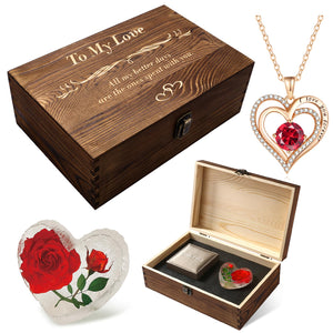 Preserved Red Real Rose Valentines Day Gifts for Her, Romantic Valentines Day Gift in 6 Styles