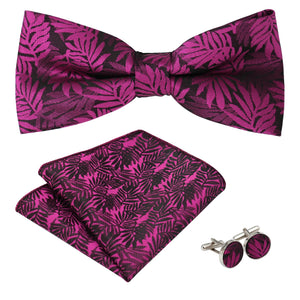 Men's Bow Tie Sets, Mens Ties Set/Bowties Set with Pocket Square and Cufflinks for Wedding Party Business