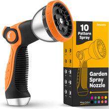 Load image into Gallery viewer, Hose Nozzle Heavy Duty Hose Sprayer With 10 Adjustable Watering Patterns. Thumb Control Design, Comfortable Ergonomic Grip, Garden Hose Nozzle for Watering Plants &amp; Lawns/Fun showers/Cleaning