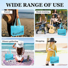 Load image into Gallery viewer, Piano Key Musical Note Tote Bag,Music Shoulder Handbag,Waterproof Nylon Cloth Womens Reusable Shopping Bags