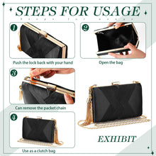 Load image into Gallery viewer, 3 Pcs Clutch Purses for Women Handbag Evening Purses Bag for Wedding Vintage Banquet Handbag Earrings Necklace Set