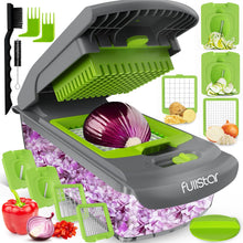 Load image into Gallery viewer, Fullstar Vegetable Chopper - Food Chopper - Onion Chopper - Vegetable Slicer &amp; Spiralizer - Veggie Chopper with Container - Kitchen Gadgets - Home Essentials - Kitchen Accessories