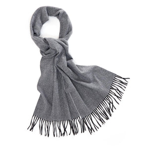 Men's Winter Scarf Warm Long Plaid Classic Tassel Scarf for Women