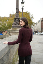 Load image into Gallery viewer, Women Polo Neck Long Slim Fitted Dress Bodycon Turtleneck Cable Knit Sweater