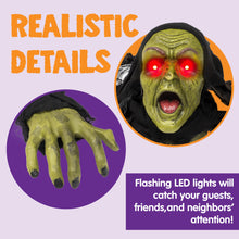 Load image into Gallery viewer, JOYIN Halloween Decoration Outdoor Zombie Groundbreaker, Halloween Outside Zombie Decor with Sound and Flashing Eyes, Scary Groundbreaker Halloween Graveyard Decorations, Haunted House Prop Yard Lawn