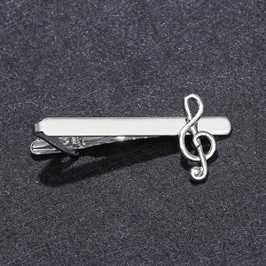 Funky Music Note Tie Clip for Men | Ideal Gift, Durable Alloy, Perfect for Musicians & Style Enthusiasts