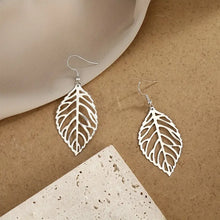 Load image into Gallery viewer, Stylish And Simple Leaf-shaped Hollow Hook Earrings, Elegant Retro Ear Jewelry Gift For Teen Girls