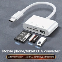 Load image into Gallery viewer, 3-in-1 USB-C Card Reader - OTG SD/TF Memory Converter for iPad Pro, MacBook &amp; Other Devices