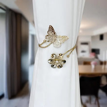 Load image into Gallery viewer, Elegant Flower Butterfly Design Curtain Strap - Minimalist Hollow Out Curtain Buckle with Easy Installation