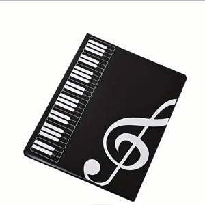 A4 Size 40-Pocket Plastic Music Sheet File Folder - Perfect for Document Storage