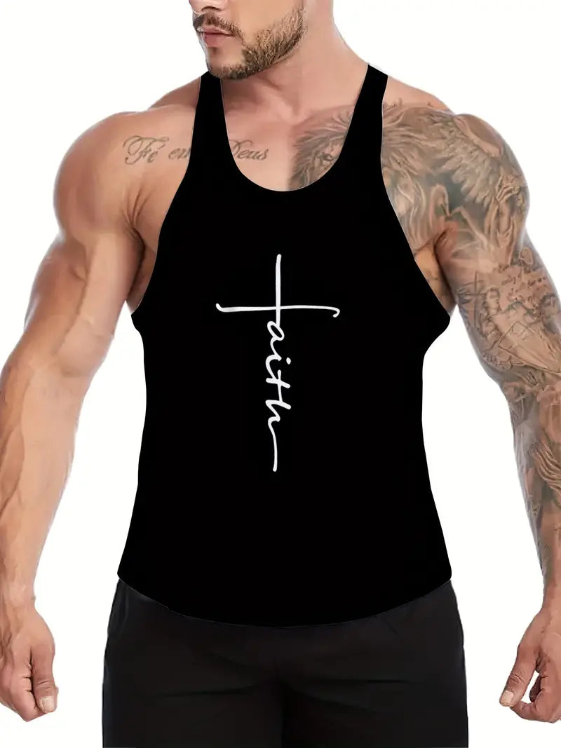 Men's Quick Dry Moisture-Wicking Breathable Tank Tops, Athletic Gym Bodybuilding Sleeveless Shirts