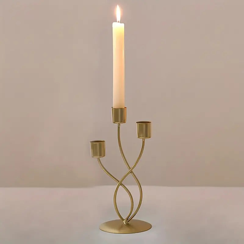 Retro Candlestick Ornament - Elegant Romantic Dinner Table Decoration, Simple Household Prop for Wedding, and Special Occasions - Adds Warm Ambiance and Cozy Atmosphere