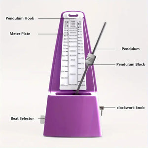 Mechanical Metronome Purple Musical Instruments Plastic Metronome High-Precision Beat Tempo