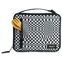 Load image into Gallery viewer, PackIt Freezable Classic Lunch Box, Black, Built with EcoFreeze® Technology, Collapsible, Reusable, Zip Closure With Zip Front Pocket and Buckle Handle, Designed for Fresh Lunches