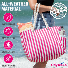 Load image into Gallery viewer, Beach Bags for Women - Large Beach Tote Bag - Beach Bags Waterproof Sandproof