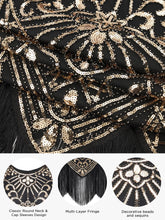 Load image into Gallery viewer, SWEETV Women&#39;s Flapper Dresses 1920s Great Gatsby Dresses Sequin Fringed Roaring 20s Cocktail Dress