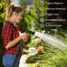 Load image into Gallery viewer, AUTOMAN-Garden-Hose-Nozzle,ABS Water Spray Nozzle with Heavy Duty 7 Adjustable Watering Patterns,Slip Resistant for Plants,Lawn,Washing Cars,Cleaning,Showering Pets &amp; Outdoor Fun.