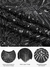 Load image into Gallery viewer, SWEETV Women&#39;s Flapper Dresses 1920s Great Gatsby Dresses Sequin Fringed Roaring 20s Cocktail Dress