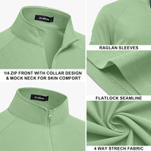 Load image into Gallery viewer, Mens Quarter Zip Pullover Shirt Long Sleeve Golf Sweatshirt Mock Neck 1/4 Zipper Athletic Workout Running Polo Tops