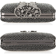 Load image into Gallery viewer, Dexmay Rhinestone Clutch Bag with Crystal Butterfly Clasp Women Evening Handbag Formal Party Purse