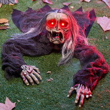 Load image into Gallery viewer, Halloween Zombie Decoration Outdoor, Groundbreaker Zombie Halloween Outside Decor, Zombies Props with Glowing Eyes and Sound for Scary Halloween Graveyard Haunted House Lawn Yard Garden