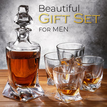 Load image into Gallery viewer, Elegant Design Whiskey Decanter Globe Set for Men with 4 Glasses, The Best Gift For Him, Valentine&#39;s Day Gift