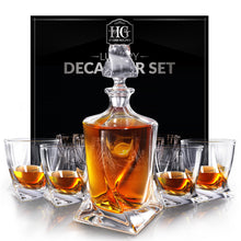 Load image into Gallery viewer, Elegant Design Whiskey Decanter Globe Set for Men with 4 Glasses, The Best Gift For Him, Valentine&#39;s Day Gift