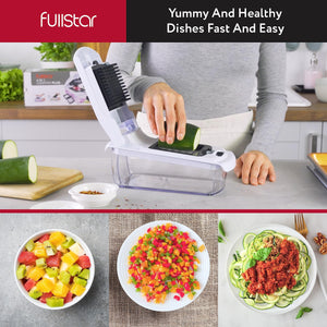 Fullstar Vegetable Chopper - Food Chopper - Onion Chopper - Vegetable Slicer & Spiralizer - Veggie Chopper with Container - Kitchen Gadgets - Home Essentials - Kitchen Accessories