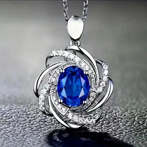 Rhinestone Decor Sunflower Design Pendant Necklace Elegant And Fashionable Jewelry Accessories For Women & Girls