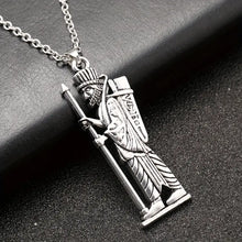 Load image into Gallery viewer, Vintage-Inspired Cleric Figurine Pendant Necklace - Antique Silver Plated, Glamorous Punk Style, Fashionable Alloy Charm with Detailed Design