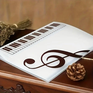 A4 Size 40-Pocket Plastic Music Sheet File Folder - Perfect for Document Storage! - White