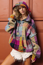 Load image into Gallery viewer, Double Take Full Size Half Zip Exposed Seam Fleece Hoodie