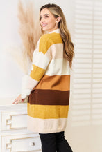 Load image into Gallery viewer, Autumn Color Set, Color Block Dropped Shoulder Cardigan for Women