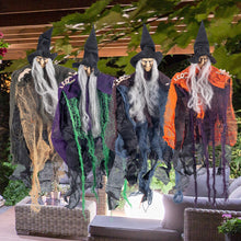 Load image into Gallery viewer, JOYIN 4 Pcs 19.6” Witch Halloween Decorations Outdoor Indoor Halloween Witch Decor Hanging Flying Witch Haunted House Large Cute Witch Lawn Garden Yard