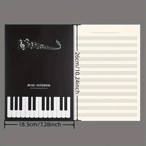 Staff Notebook With 24 Sheets Of Music Scores And Songbooks, Music Practice Book, And Instrument Accessories