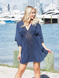 DEL CARMEN DRESS/COVER-UP (White, Gray, Blue, Black) for Women