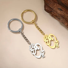 Load image into Gallery viewer, Stylish Minimalist Stainless Steel Keychain - The Word Nothing in the Farsi Language