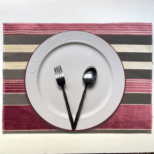 Unique Plate Mats for Your Dining Room, Richmond - Pack of 4 Beautiful Cut Velvet One-Side Placemats - Color: Amethyst