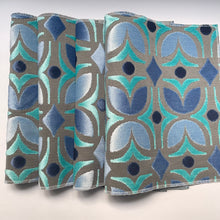 Load image into Gallery viewer, Unique Plate Mats for Your Home, Santa Fe - Packs of 4 Beautiful Cut Velvet One-Side Placemats - Color:Mint